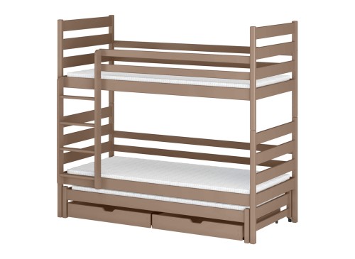 TOMI 80x160 milk chocolate bunk bed Lano Furniture