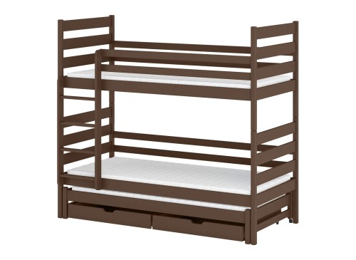 TOMI 80x160 dark chocolate bunk bed Lano Furniture