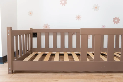 BELLA 90x190 milk chocolate Montessori floor bed for children Lano Furniture