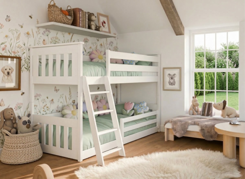 KEVIN 90x200 white bunk bed Lano Furniture