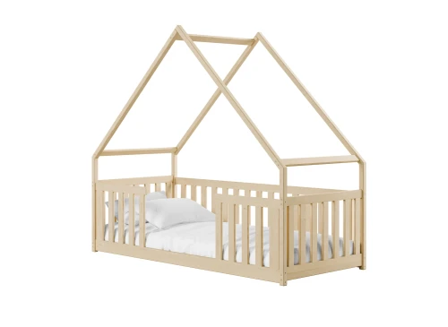 BEE 80x180 unpainted wood montessori floor children's house bed Lano Nábytek