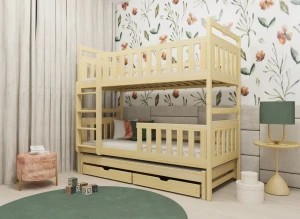 KLARA 80x170 Untreated Wood Bunk Bed Lano Furniture