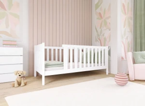 LAURA 80x160 Untreated Wood Loft Bed Single Lano Furniture