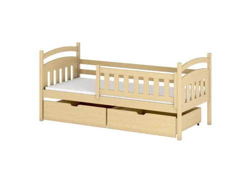 TERRY 90x200 Unlacquered Wooden Children's Single Bed Lano Meble