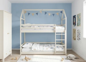AXEL 90x190 Cotton Bunk Bed House by Lano Furniture