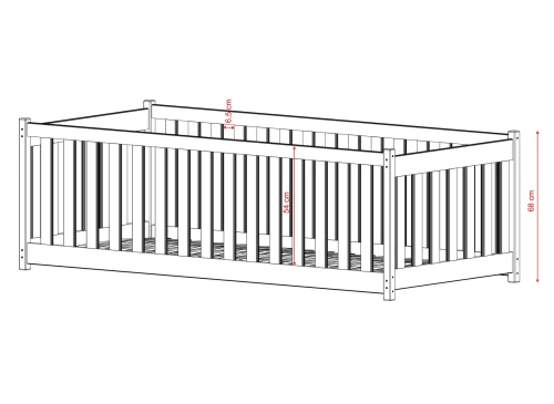 CONCEPT 90x180 cotton Montessori floor bed children's cot Lano Furniture