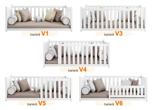 CONCEPT 80x160 grey montessori floor cot bed Lano Furniture