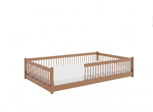 JUNIOR 120x200 cinnamon Montessori floor bed for children Lano Furniture