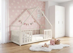BEE 80x180 Cotton Children's Bed Single House Lano Furniture