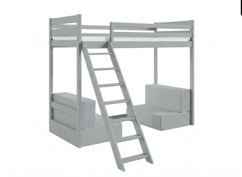 SOFENA 90x200 grey mezzanine bed with modular sofa, gray fabric, zoom 15 sage Lano Furniture