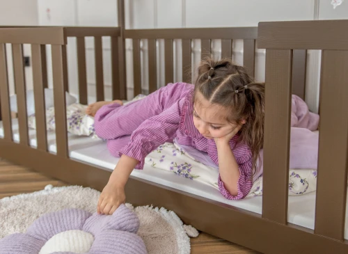 BEE 80x180 dark chocolate Montessori floor bed children's house Lano Furniture