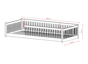 PEDRO 90x200 cinnamon Montessori floor bed for children Lano Furniture