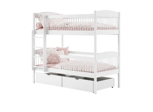 LUNA 90x200 white bunk bed Lano Furniture