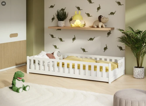 ZOYA 90X190 white single children's bed Lano Furniture