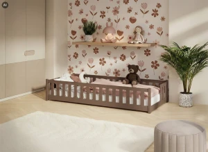 ZOYA 90x200 milk chocolate single children's bed Lano Furniture