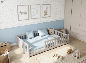 MATI 140x200 cashmere Montessori floor children's bed Lano Furniture