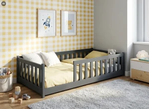 BELLA 90x200 graphite children's bed cot Lano Furniture