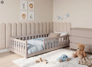 BELLA 90x190 cashmere Montessori floor children's bed Lano Furniture