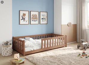 BELLA 80x180 cinnamon Montessori floor bed for children Lano Furniture