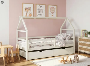 ARON 80x200 cotton children's bed single house Lano Meble