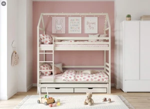 DALIA 80x160 cotton bunk bed house Lano Furniture