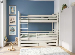 LUK 80x180 Cotton Bunk Bed by Lano Meble
