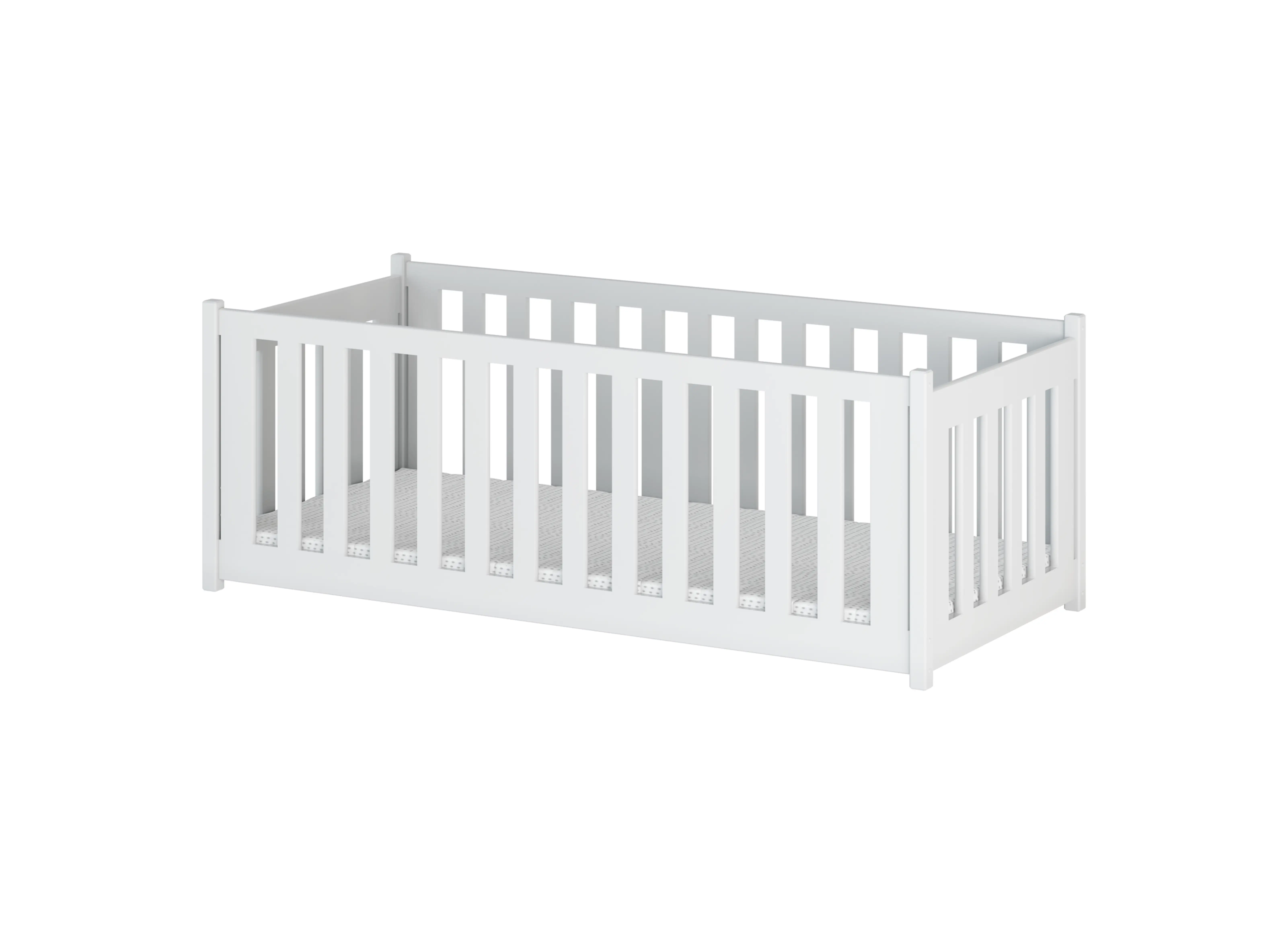 CONCEPT 80x160 alb pat Montessori la nivel pentru copii Lano Mobilă
